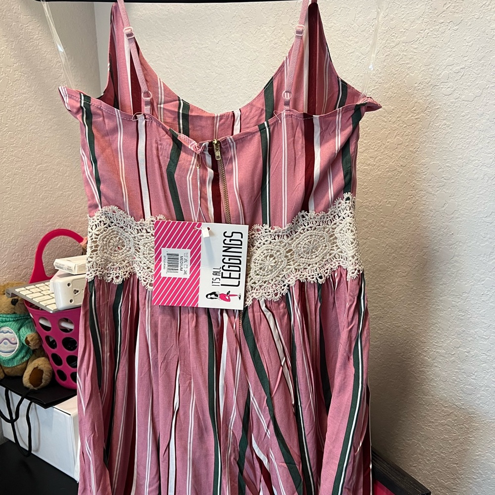 Romper with lace accent size M